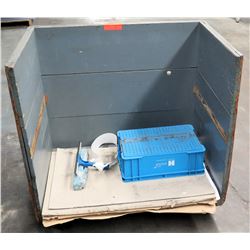Wooden Rolling Cart with Misc. Supplies
