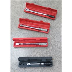 Qty 4 Torque Wrenches (Snap-On, Tekton, Capri)