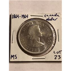 1964 Canadian Silver Dollar MS High Grade 5999oz Silver