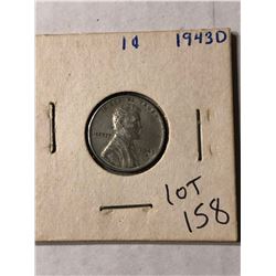 1943 D WWII Steel Wheat Penny in Nice Condition