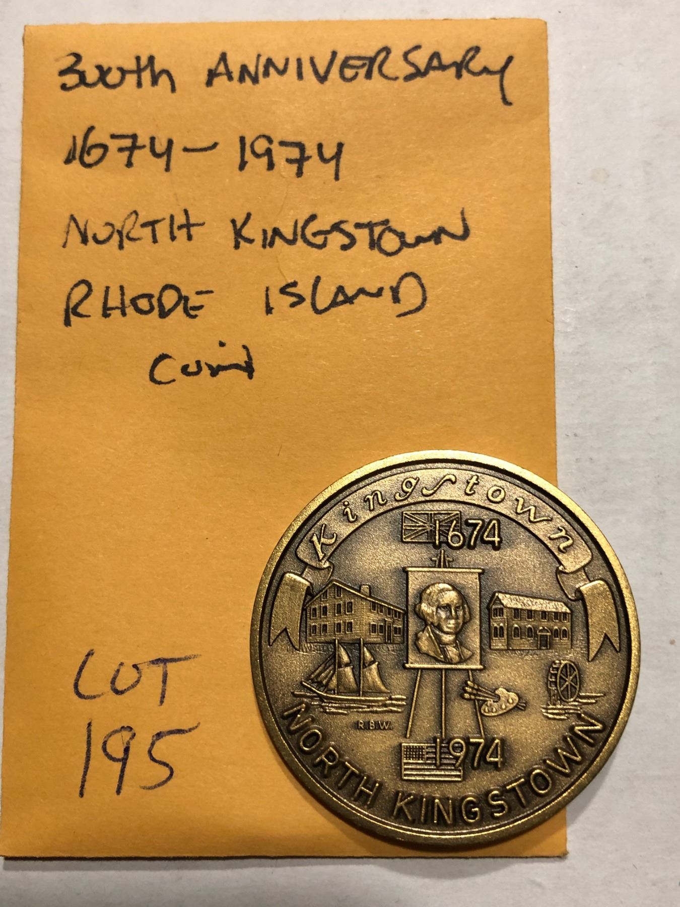 16741974 North Kingstown Rhode Island Coin 300th Anniversary