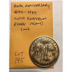 1674-1974 North Kingstown Rhode Island Coin 300th Anniversary