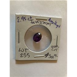 Rare 2.95 Carat AMETHYST Investment *GEM QUALITY* Oval Cut