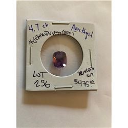 Rare HUGE 4.70 Carat AMETHYST Investment *GEM QUALITY* Princess Cut