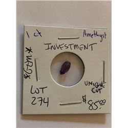 Rare 1.00 Carat HUGE Amethyst Investment *GEM QUALITY* Unique Cut