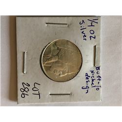 999 Fine Silver Buffalo Cheif 1/4oz Silver Bullion Coin