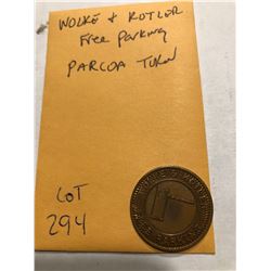 Wolke and Kotler FREE Parking Parcoa Token