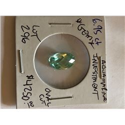 Beautiful Investment 6.95 Carat AQUAMARINE Gem Oval Cut