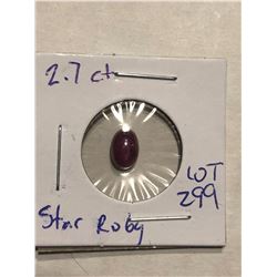 Extremely Rare HUGE 2.70 Carat STAR RUBY Tested Natural