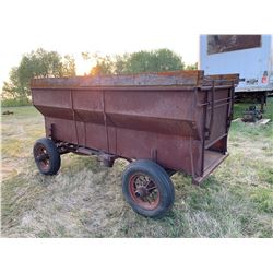 Antique Steel Grain Wagon
