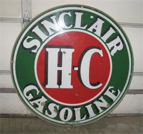 48 inch round Sinclair HC porcelain sign