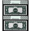 Image 2 : (2) Consecutive 1899 $1 Black Eagle Silver Certificate Notes PCGS Choice New 63P
