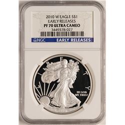 2010-W $1 Proof American Silver Eagle Coin NGC PF70 Ultra Cameo