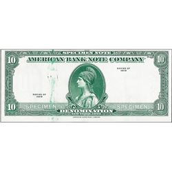 1929 Ten Unit American Bank Note Test Note As Made Ink Smear ERROR