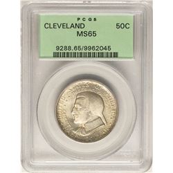 1936 Cleveland Commemorative Half Dollar Coin PCGS MS65 Old Green Holder