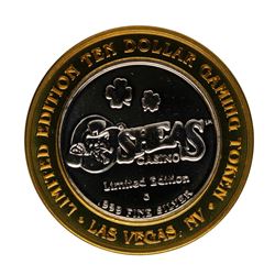 .999 Fine Silver Osheas Las Vegas, Nevada $10 Limited Edition Gaming Token