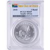 Image 1 : 2018 South Africa Krugerrand Silver Coin PCGS MS69 First Issue