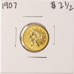 1907 $2 1/2 Liberty Head Quarter Eagle Gold Coin
