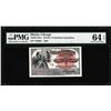 Image 1 : 1893 World's Columbian Exposition Ticket Indian Chief PMG Choice Uncirculated 64