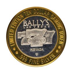 .999 Fine Silver Bally's Las Vegas, Nevada $10 Limited Edition Gaming Token