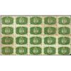 Image 2 : Sheet of (20) 1863 Second Issue Ten Cent Fractional Currency Notes