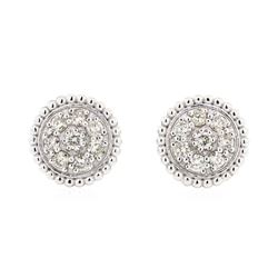 14KT White Gold 0.78 ctw Diamond Earrings