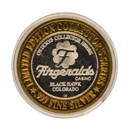 .999 Fine Silver Fitzgeralds Casino Blackhawk, CO $10 Limited Edition Gaming Tok