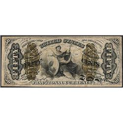 March 3, 1863 Fourth Issue Fifty Cents Spinner Fractional Currency Note