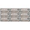 Image 1 : Lot of (9) Consecutive 1954 $100 Bank of Canada Notes