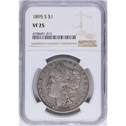 1895-S $1 Morgan Silver Dollar Coin NGC VF25