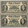 Image 1 : Lot of (2) 1935 $20 The Bank of Montreal Canada Notes