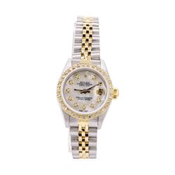 Rolex Ladies Oyster Perpetual Datejust Stainless Steel and 18KT Yellow Gold Wris