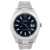 Image 1 : Rolex Mens Datejust II Stainless Steel 41mm Blue Luminous Stick Dial Watch
