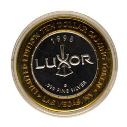 .999 Fine Silver Luxor Las Vegas, NV $10 Limited Edition Gaming Token