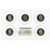 Image 2 : Set of 2001-S (5) Coin Proof State Quarter Coins PCGS PR69DCAM