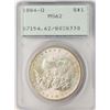 Image 1 : 1884-O $1 Morgan Silver Dollar Coin PCGS MS62 Old Green Rattler Holder