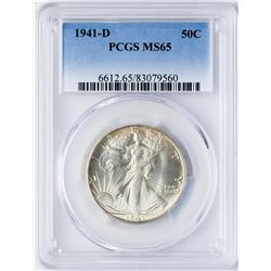 1941-D Walking Liberty Half Dollar Coin PCGS MS65