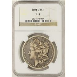 1894-O $1 Morgan Silver Dollar Coin NGC F12