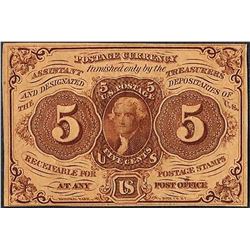 July 17, 1862 Five Cents First Issue Fractional Currency Note