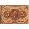 Image 1 : July 17, 1862 Five Cents First Issue Fractional Currency Note