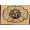 Image 2 : July 17, 1862 Five Cents First Issue Fractional Currency Note
