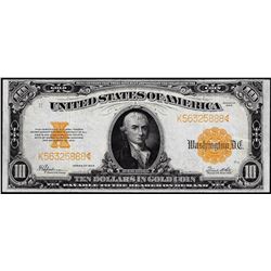 1922 $10 Gold Certificate Note Great Color