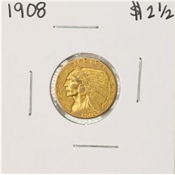 1908 $2 1/2 Indian Head Quarter Eagle Gold Coin