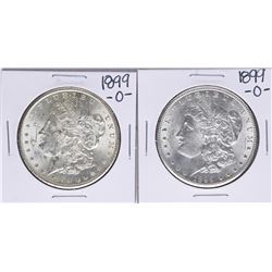 Lot of (2) 1899-O $1 Morgan Silver Dollar Coins