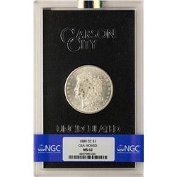 1880-CC $1 Morgan Silver Dollar Coin GSA Hoard Uncirculated NGC MS62