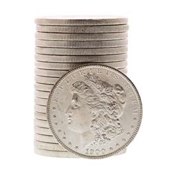 Roll of (20) Brilliant Uncirculated 1900 $1 Morgan Silver Dollar Coins