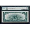 Image 2 : 1923 $5 Porthole Silver Certificate Note Fr.282 PMG Gem Uncirculated 66EPQ