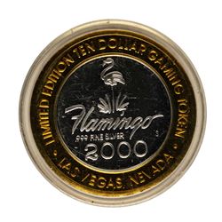 .999 Fine Silver Flamingo Casino Las Vegas, NV $10 Limited Edition Gaming Token