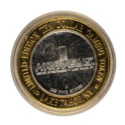.999 Fine Silver Harveys Casino Lake Tahoe, NV $10 Limited Edition Gaming Token