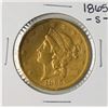 Image 1 : 1865-S $20 Liberty Head Double Eagle Gold Coin